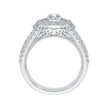 Load image into Gallery viewer, Double Halo Oval Diamond Engagement Ring Promezza PRO0137ECH-44W-.40
