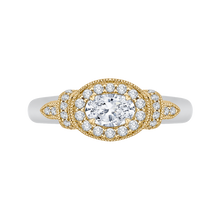 Load image into Gallery viewer, White and Yellow Gold Oval Diamond Engagement Ring Promezza PRO0151EC-44WY-.50
