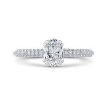 Load image into Gallery viewer, Classic Engagement Ring with Oval Diamond Ring Promezza PRO0236ECQ-44W-.75
