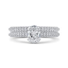 Load image into Gallery viewer, Classic Engagement Ring with Oval Diamond Ring Promezza PRO0236ECQ-44W-.75
