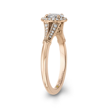 Load image into Gallery viewer, Rose Gold Cathedral Style Engagement Ring Promezza PRO0250EC-44P-.50
