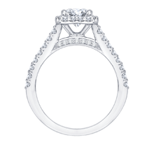 Load image into Gallery viewer, Halo Engagement Ring with Princess Cut Diamond Promezza PRP0001EC-02W
