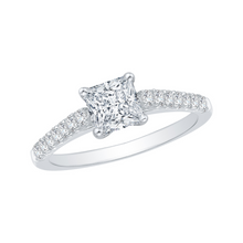 Load image into Gallery viewer, Cathedral Style Engagement Ring with Princess Diamond Promezza PRP0004EC-02W

