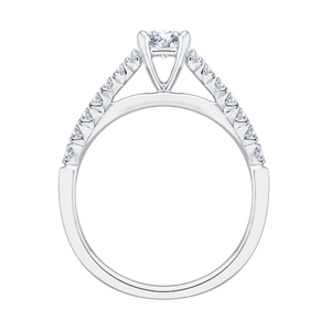 Cathedral Style Engagement Ring with Princess Diamond Promezza PRP0004EC-02W