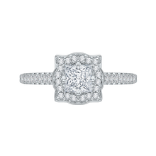 Load image into Gallery viewer, Vintage Engagement Ring with Princess Cut Diamond Promezza PRP0007EC-02W
