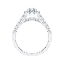 Load image into Gallery viewer, Princess Cut Diamond Halo Engagement Ring Promezza PRP0036EC-02W
