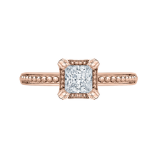 Load image into Gallery viewer, Rose Gold Solitaire Engagement Ring with Princess Diamond Promezza PRP0074EC-P-.50
