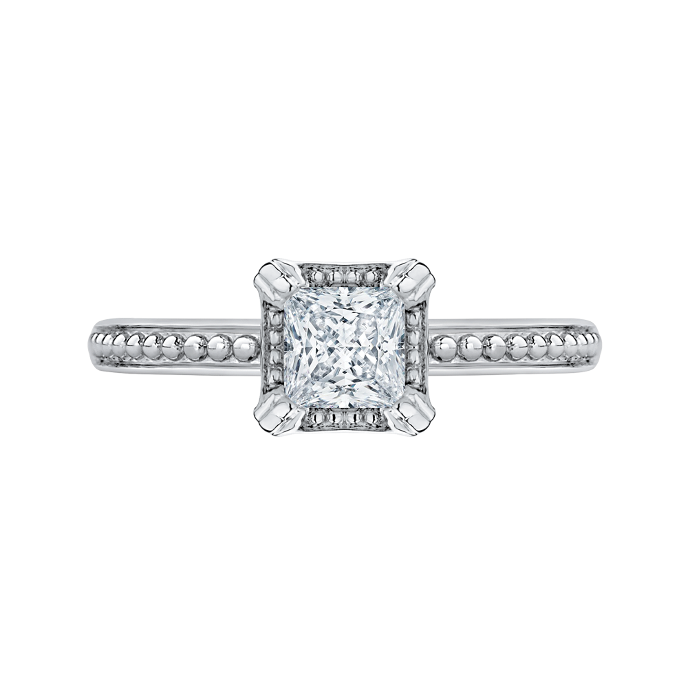 Solitaire Engagement Ring with Princess Diamond Promezza PRP0074EC-W-.50