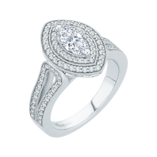 Load image into Gallery viewer, Split Shank Marquise Diamond Engagement Ring Promezza PRQ0135ECH-44W-.50
