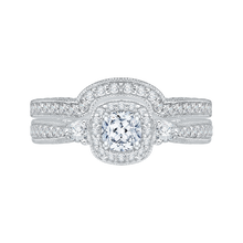 Load image into Gallery viewer, Cushion Diamond Halo Engagement Ring Promezza PRU0008EC-02W
