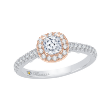 Load image into Gallery viewer, Two Tone Gold with Cushion Cut Diamond Engagement Ring Promezza PRU0013EC-44WP
