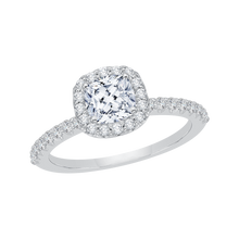 Load image into Gallery viewer, Cushion Diamond Halo Engagement Ring Promezza PRU0018EC-02W
