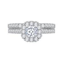 Load image into Gallery viewer, Cushion Diamond Halo Engagement Ring Promezza PRU0036EC-02W
