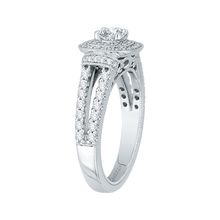 Load image into Gallery viewer, Split Shank Double Halo Engagement Ring Promezza PRU0137ECH-44W-.40
