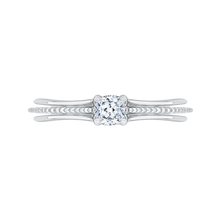 Load image into Gallery viewer, Cathedral Style Engagement Ring With Cushion Cut Diamond Promezza PRU0148EC-44W-.50
