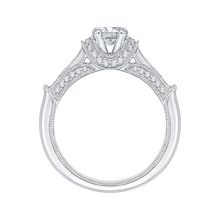 Load image into Gallery viewer, Cathedral Style Cushion Diamond Engagement Ring Promezza PRU0155EC-44W-.50
