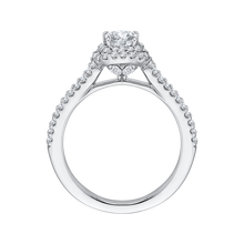 Load image into Gallery viewer, Cathedral Style Cushion Cut Diamond Engagement Ring Promezza PRU0157ECH-44W-.50
