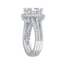 Load image into Gallery viewer, Three Row Round Diamond Engagement Ring Carizza Boutique QR0046K-40W
