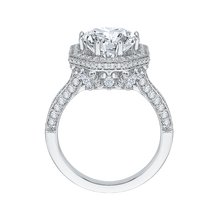 Load image into Gallery viewer, Octagon Shape Halo Engagement Ring with Round Cut Diamond Carizza Boutique QR0047K-40W
