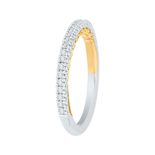 Load image into Gallery viewer, Yellow &amp; White Gold Round Diamond Wedding Band Carizza Boutique QR0048BK-40WY
