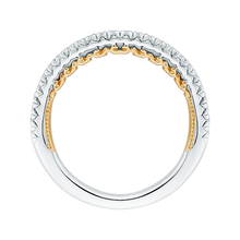 Load image into Gallery viewer, Yellow &amp; White Gold Round Diamond Wedding Band Carizza Boutique QR0048BK-40WY

