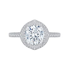 Load image into Gallery viewer, Double Halo Diamond Engagement Ring Carizza Boutique QR0048K-40WY
