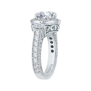 Semi-Mount Round Diamond Engagement Ring Carizza Boutique QR0053K-40W