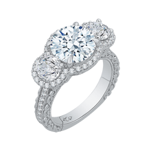 Load image into Gallery viewer, Three-Stone Halo Engagement Ring Carizza Boutique QR0060K-40W-3.00
