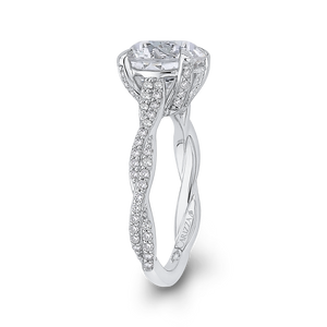 Crossover Shank Diamond Engagement Ring Carizza Boutique QR0069EQK-40W-3.00