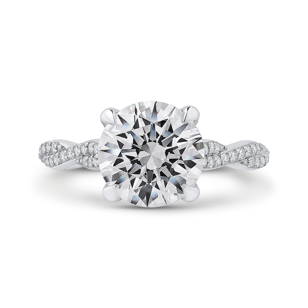 Crossover Shank Diamond Engagement Ring Carizza Boutique QR0069EQK-40W-3.00