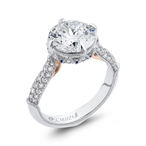 Sapphire Two Tone Gold Diamond Engagement Ring Carizza Boutique QR0071EHK-S40WP-3.00