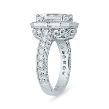 Load image into Gallery viewer, Bridal Engagement Ring with Emerald Diamond Carizza Boutique QRE0017K-40W
