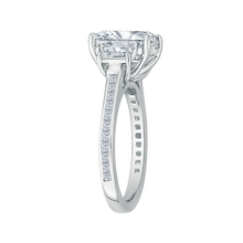 Load image into Gallery viewer, Three Emerald Cut Diamond Engagement RIng Carizza Boutique QRE0036K-40W
