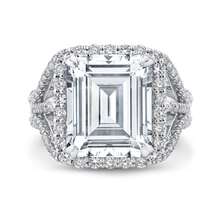 Load image into Gallery viewer, Emerald Cut Diamond Halo Engagement Ring
