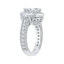 Load image into Gallery viewer, Oval Cut Diamond Halo Engagement Ring Carizza Boutique QRO0014K-40W
