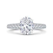 Load image into Gallery viewer, Oval Shape Semi-Mount Diamond Engagement Ring Carizza Boutique QRO0050K-40W
