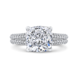 Split Shank Cushion Diamond Engagement Ring Carizza Boutique QRU0063EK-40W