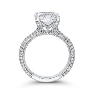 Split Shank Cushion Diamond Engagement Ring Carizza Boutique QRU0063EK-40W