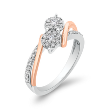Load image into Gallery viewer, Two Tone Gold Two Stone Diamond Fashion Ring Luminous RF0997T-42WP
