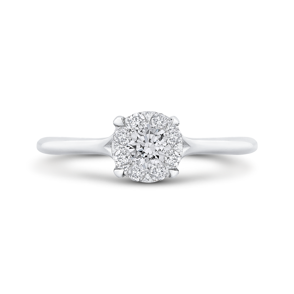 Plain Shank Diamond Fashion Ring Luminous RF1006T-03W