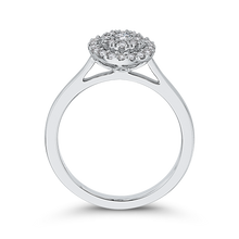 Load image into Gallery viewer, Plain Shank Diamond Halo Fashion Ring Luminous RF1010T-42W
