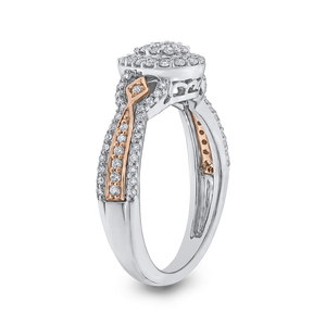 Pear Diamond Two-Tone Gold Fashion Ring Luminous RF1038T-42WP