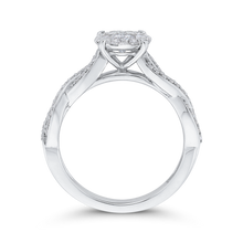 Load image into Gallery viewer, Criss-Cross Shank White Diamond Halo Fashion Ring Luminous RF1040T-42W
