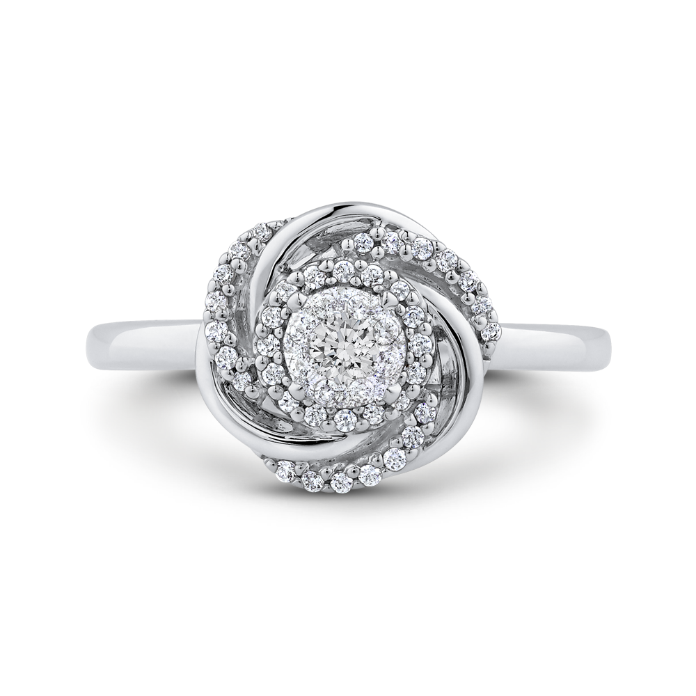 Round Diamond Swirl Fashion Ring Luminous RF1050T-42W