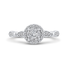 Load image into Gallery viewer, White Gold Round Diamond Halo Fashion Ring Luminous RF1070T-42W
