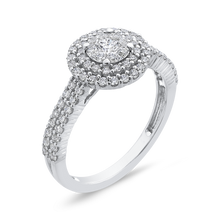 Load image into Gallery viewer, White Diamond Cluster Fashion Ring Luminous RF1078T-42W
