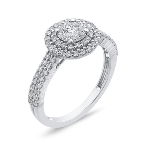 White Diamond Cluster Fashion Ring Luminous RF1078T-42W