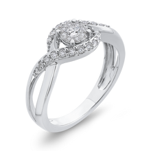 Load image into Gallery viewer, Crossover Shank White Diamond Fashion Ring Luminous RF1080T-42W
