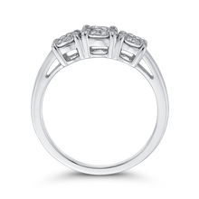 Load image into Gallery viewer, White Diamond Three Stone Fashion Ring Luminous RF1081T-42W
