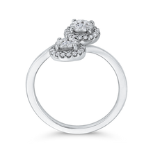 Load image into Gallery viewer, Round Halo Diamond Bypass Fashion Ring Luminous RF1082T-04W
